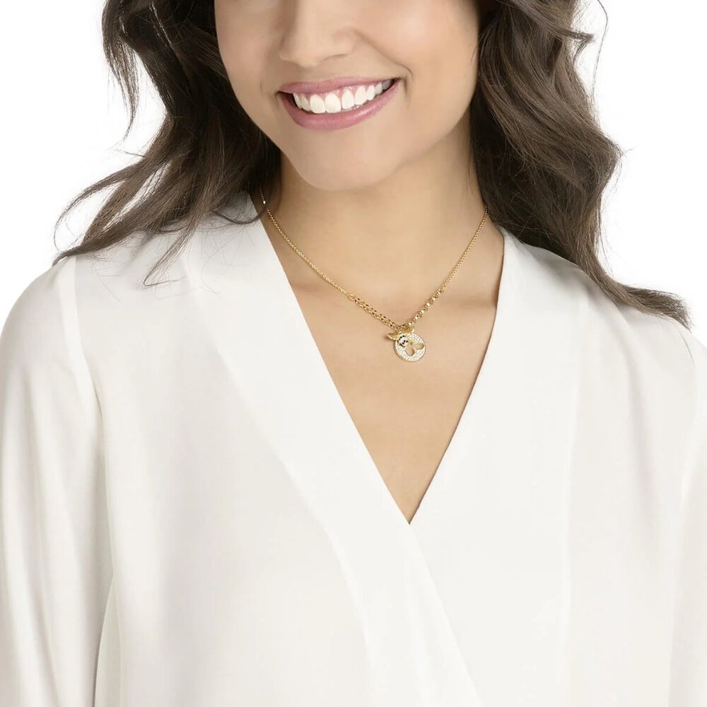 Lisabel Bee White Gold Plating Pendant Swarovski Necklace - Picture 8 of 8